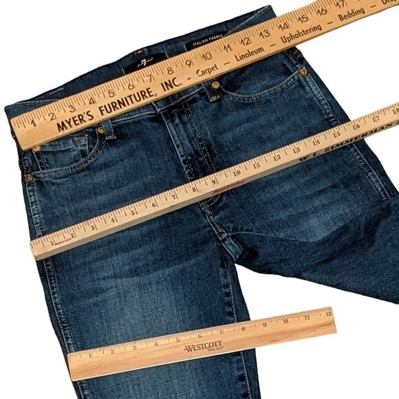 7 for all mankind ankle boot slim illusion Italian fabric jeans size 27 - Picture 3 of 12